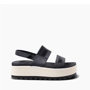 Reef Black and Cream Sandals for Effortless Style